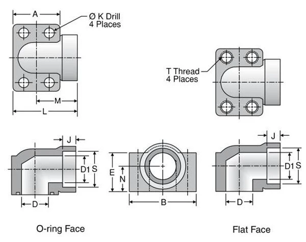 Socket weld sae flange elbow type Socket weld sae flange elbow type