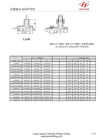 Tee JIC macho NPT conector fêmea