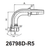 Encaixe da mangueira JIC FEMALE 90