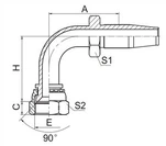 SAE Fêmea 90 Cone Assento